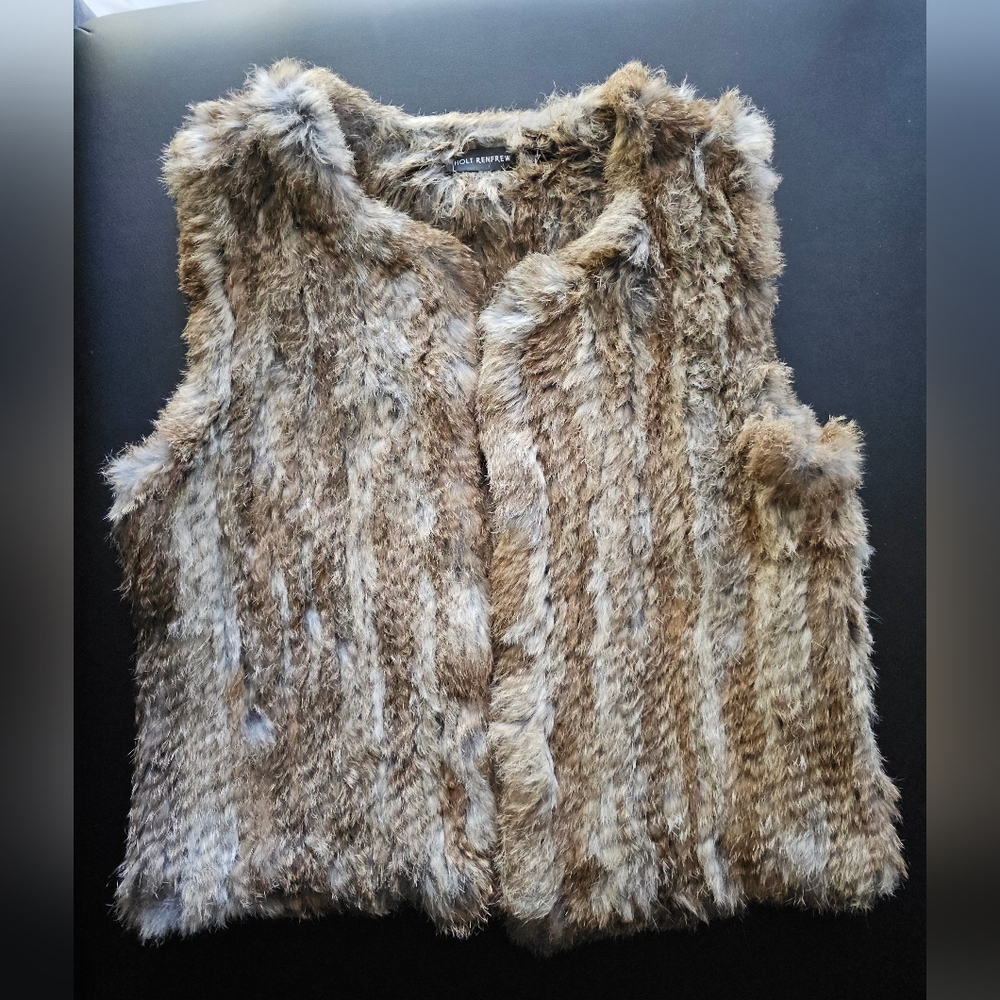 Real rabbit fur vest